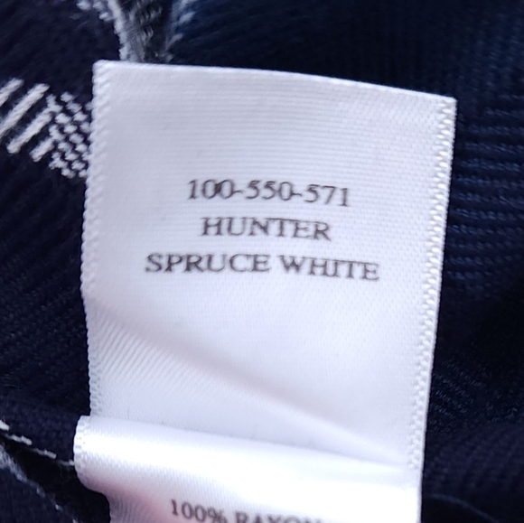 Rails Hunter Plaid Flannel Button Down Shirt in Pacific Navy Blue Small Petite - Picture 9 of 11